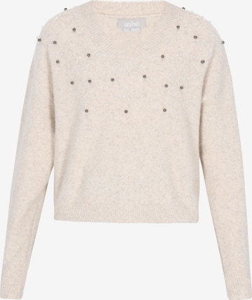 Pull-over Usha en beige : devant