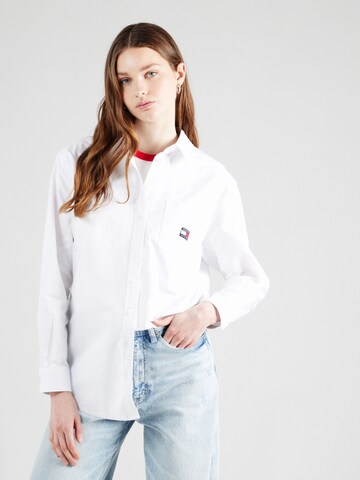 Chemisier Tommy Jeans en blanc : devant