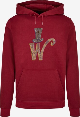 ABSOLUTE CULT Sweatshirt 'Willy Wonka' in Rood: voorkant