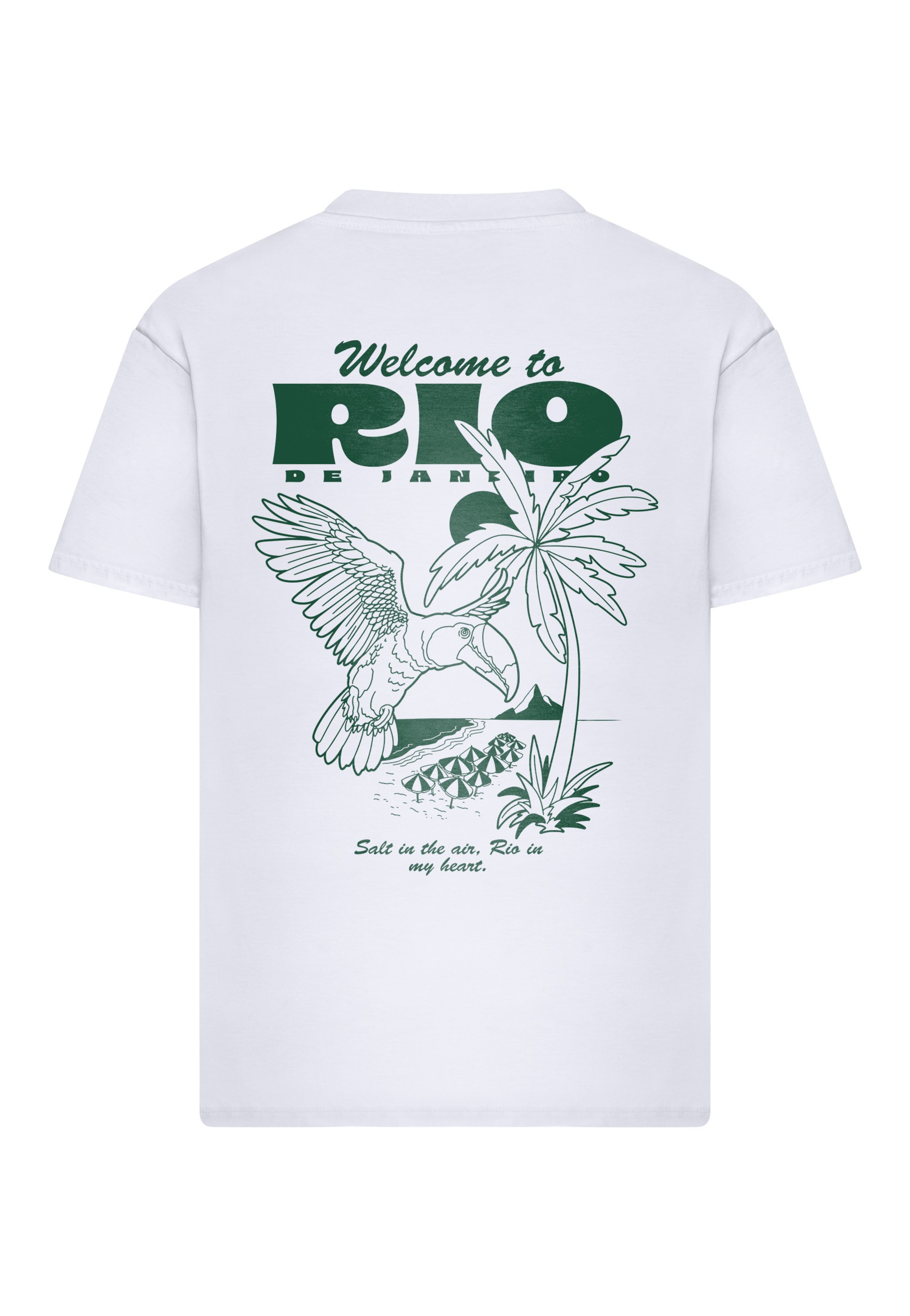 T-Shirt 'Welcome to Rio' Mister Tee en blanc