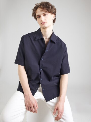 BOSS - Ajuste confortable Camisa 'Lapoully_M' en azul: frente
