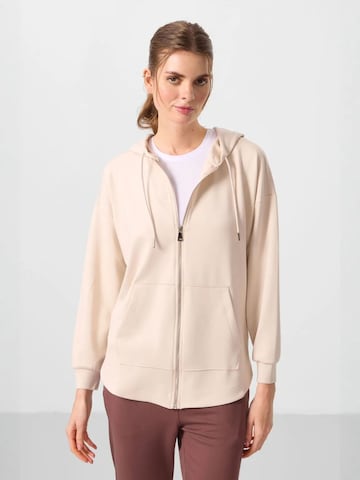 Sweat-shirt Tommy Life en beige : devant