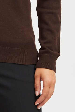 Fransa Sweater 'Blume' in Brown