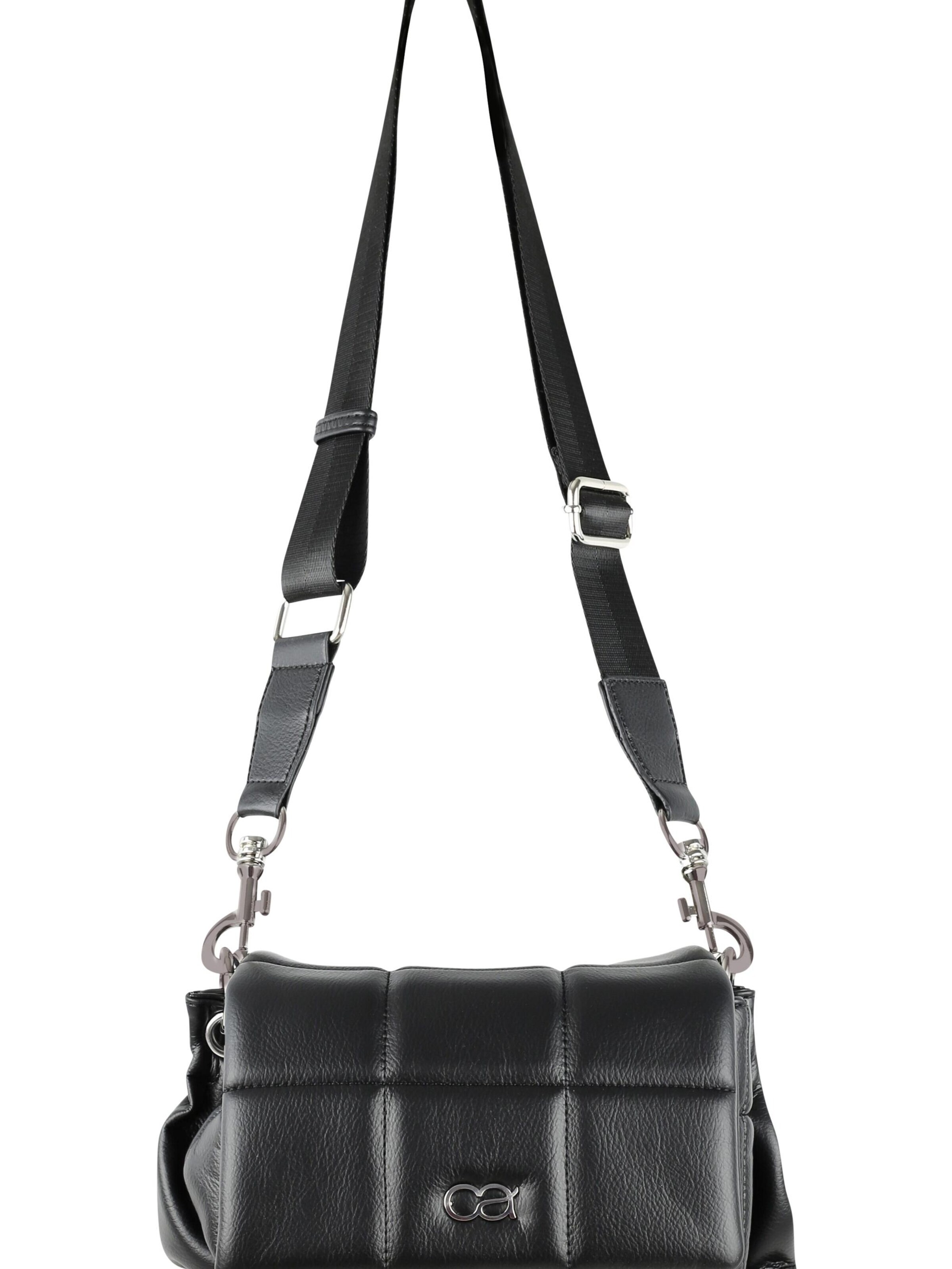 COLLEZIONE ALESSANDRO Crossbody Bag 'Oslo' in Black: front