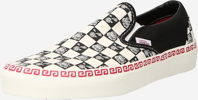 VANS Slip on en rouge / noir / blanc, Vue avec produit