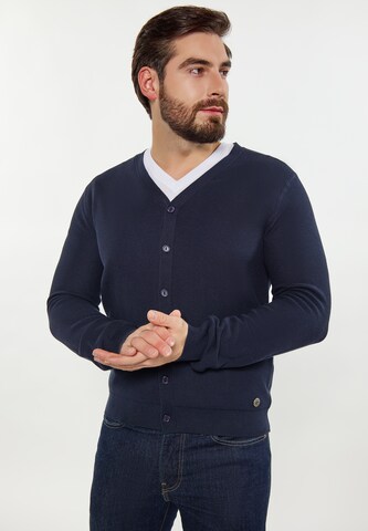 DreiMaster Maritim Strickjacke 'Martim' in Blau: predná strana