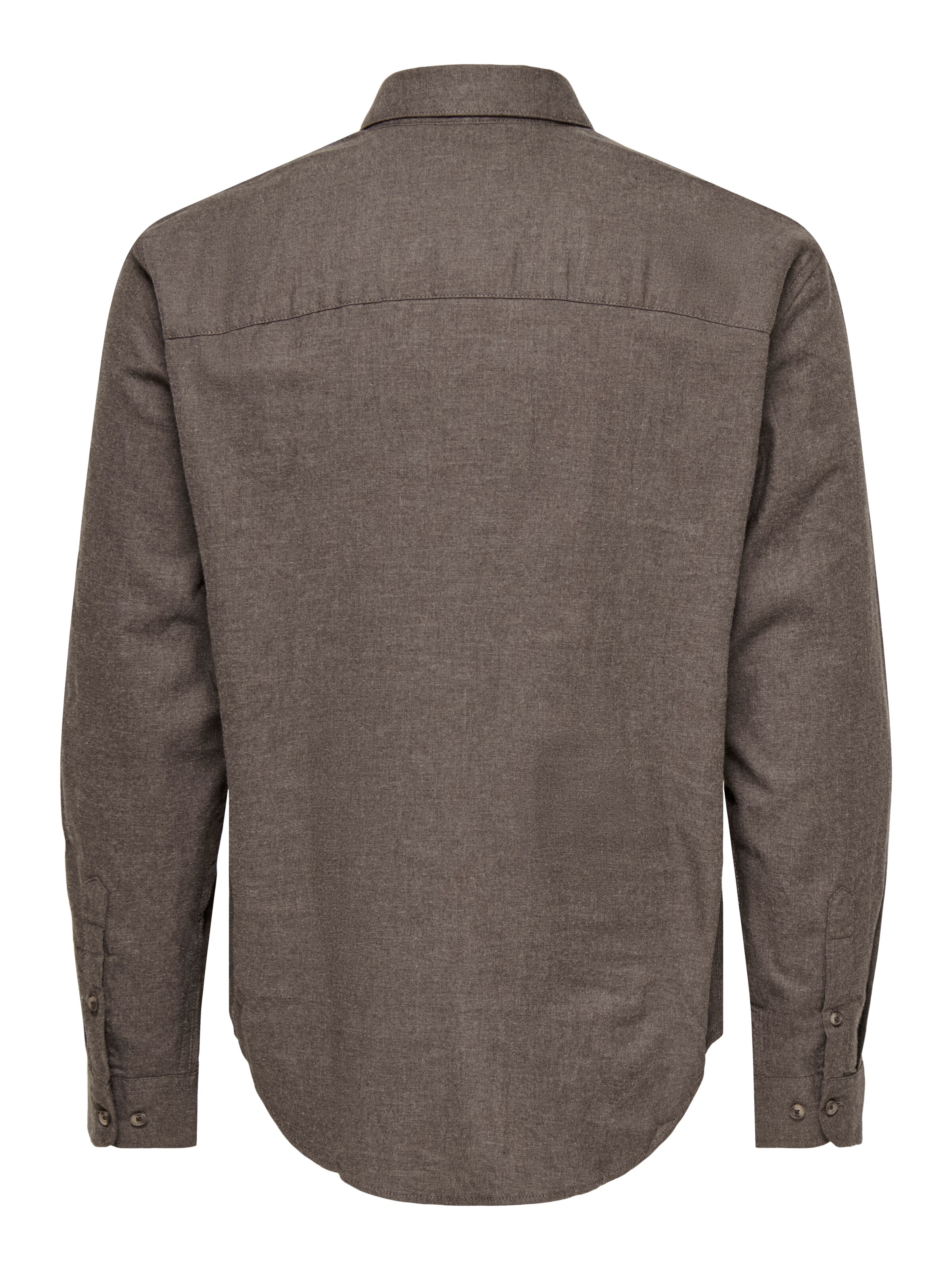 Only & Sons Regular fit Button Up Shirt in Brown