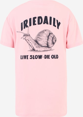 T-Shirt 'Live Slow' Iriedaily en rose