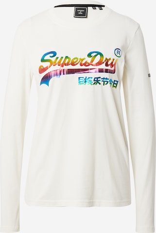 T-shirt Superdry en blanc : devant