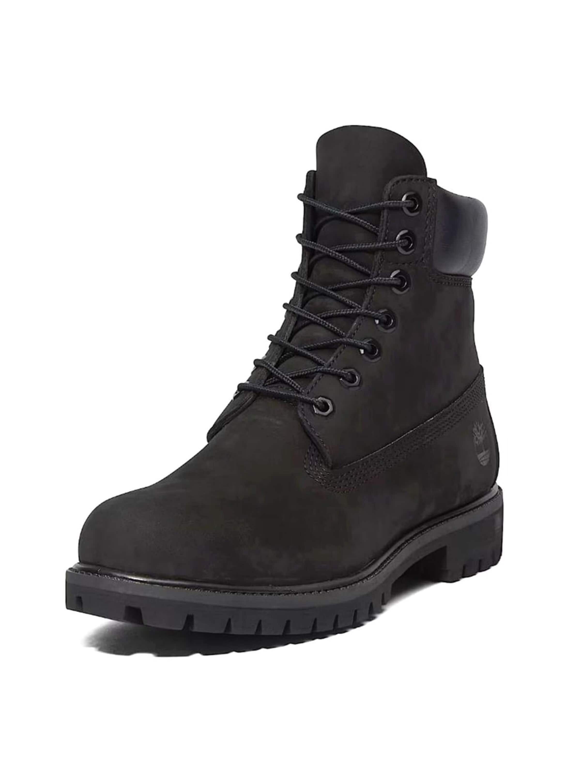 TIMBERLAND Snørestøvler 'Premium 6 Inch Lace Up Waterproof Boot Black' i sort: forside