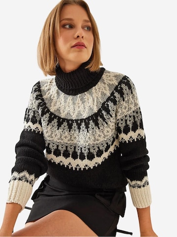 Bianco Lucci Kampsun 'Pullover', värv must: eest vaates
