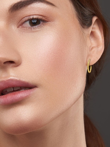 Boucles d'oreilles '30 mm Edelstahl Creolen in Gold mit Schlangenlederstruktur und französischem Verschluss' Maxte en or : devant