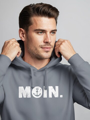 Neverless Sweatshirt 'Moin Anchor' in Grey