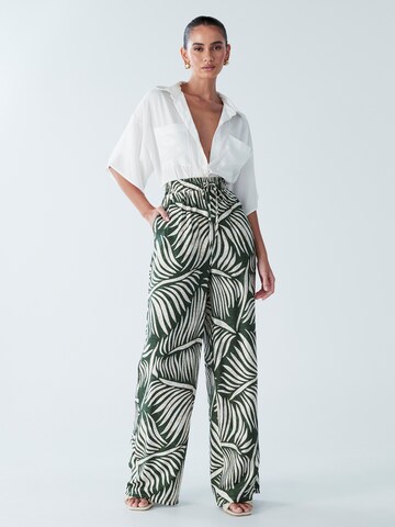 BWLDR Wide leg Broek 'Alaila' in Groen