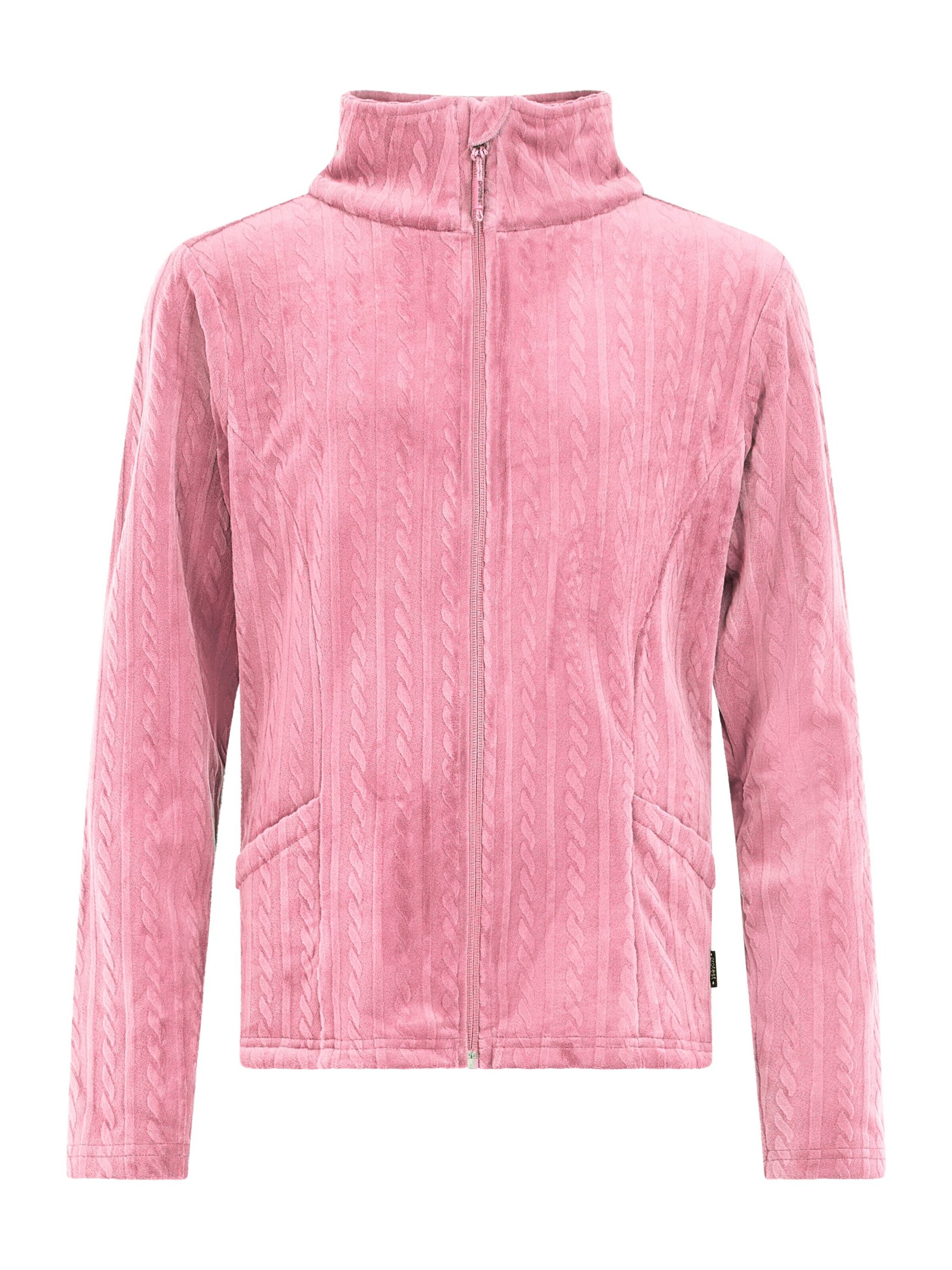 PROTEST Sportief sweatvest 'PRTEileen JR' in Roze: voorkant