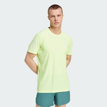 ADIDAS PERFORMANCE Functioneel shirt 'Own the Run' in Geel: voorkant