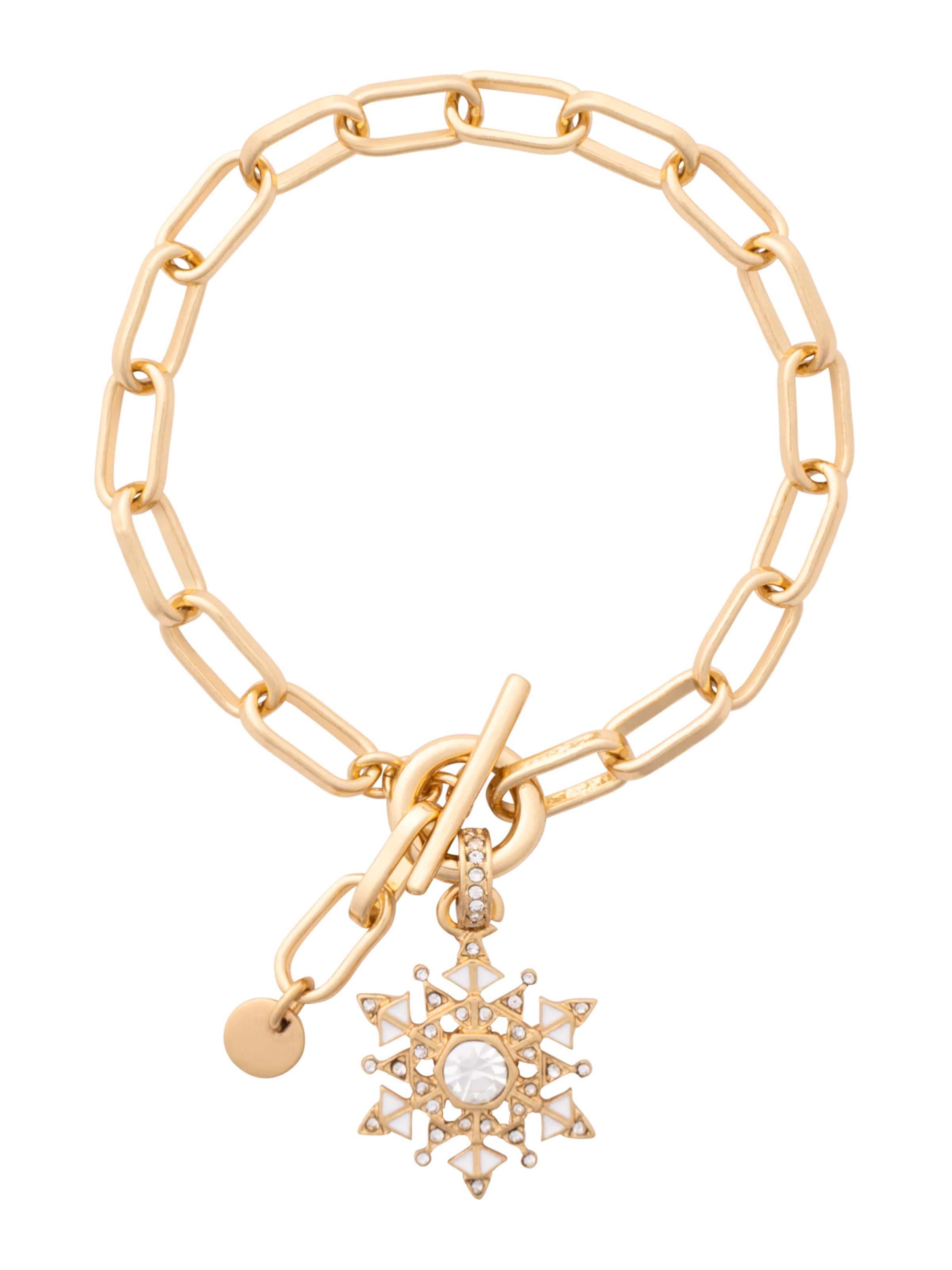 A&C Oslo – Nordic Design Jewellery Bracelet 'Snowflake' in Gold: front