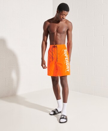 Superdry Badeshorts 'Classic' in Orange