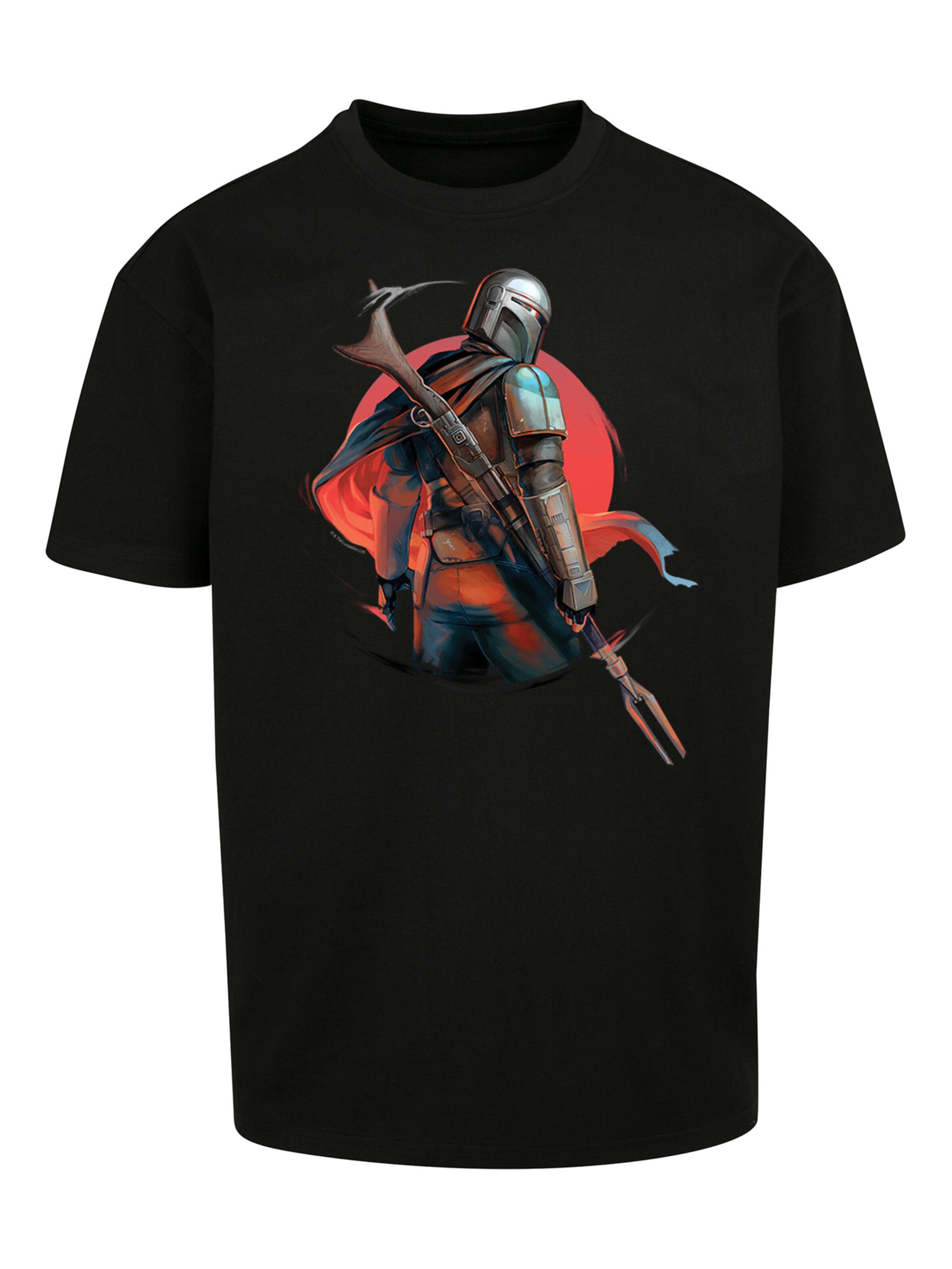 F4NT4STIC Shirt 'Star Wars The Mandalorian Blaster Rifles' in Black: front