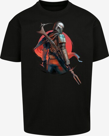 F4NT4STIC Shirt 'Star Wars The Mandalorian Blaster Rifles' in Black: front