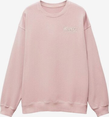 MANGO TEEN Sweatshirt 'Respect' in Pink: predná strana