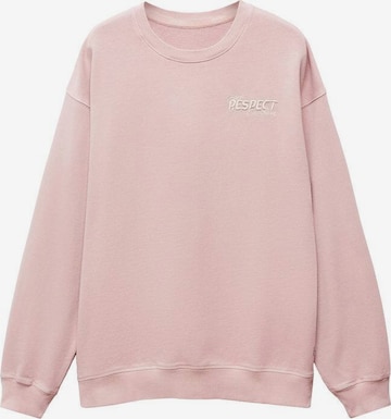 MANGO TEEN Sweatshirt 'Respect' in Pink: front