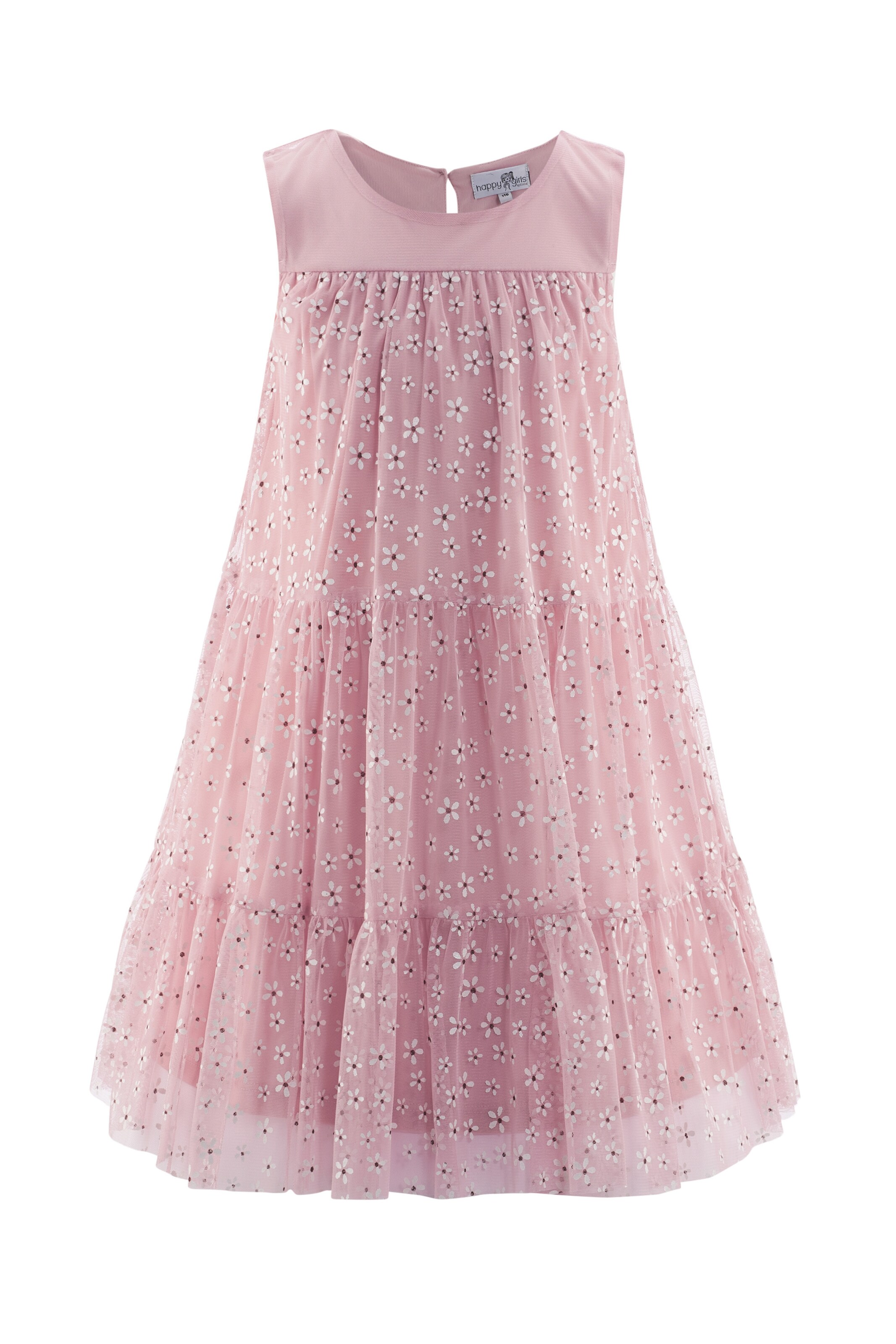 happy girls Sukienka w kolorze różowy: przód