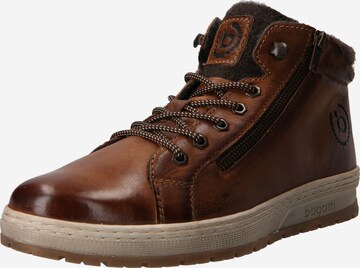 bugatti Lace-Up Boots 'Revel' in Brown: front