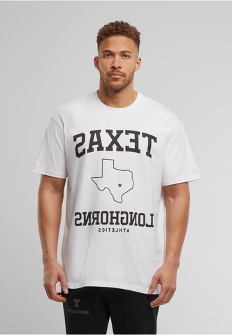 T-Shirt 'Texas Longhorns Mirrored' MT Upscale en blanc