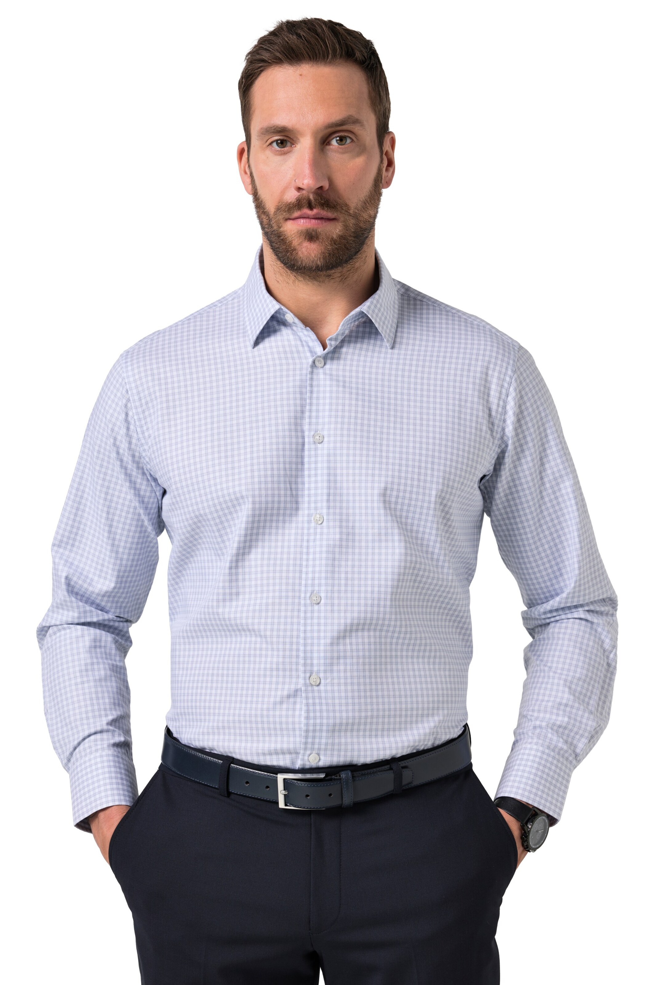 JP1880 Comfort fit Button Up Shirt in Purple: front