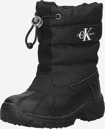 Bottes de neige Calvin Klein Jeans en noir : devant