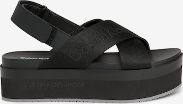 melns Calvin Klein Jeans Siksniņsandales