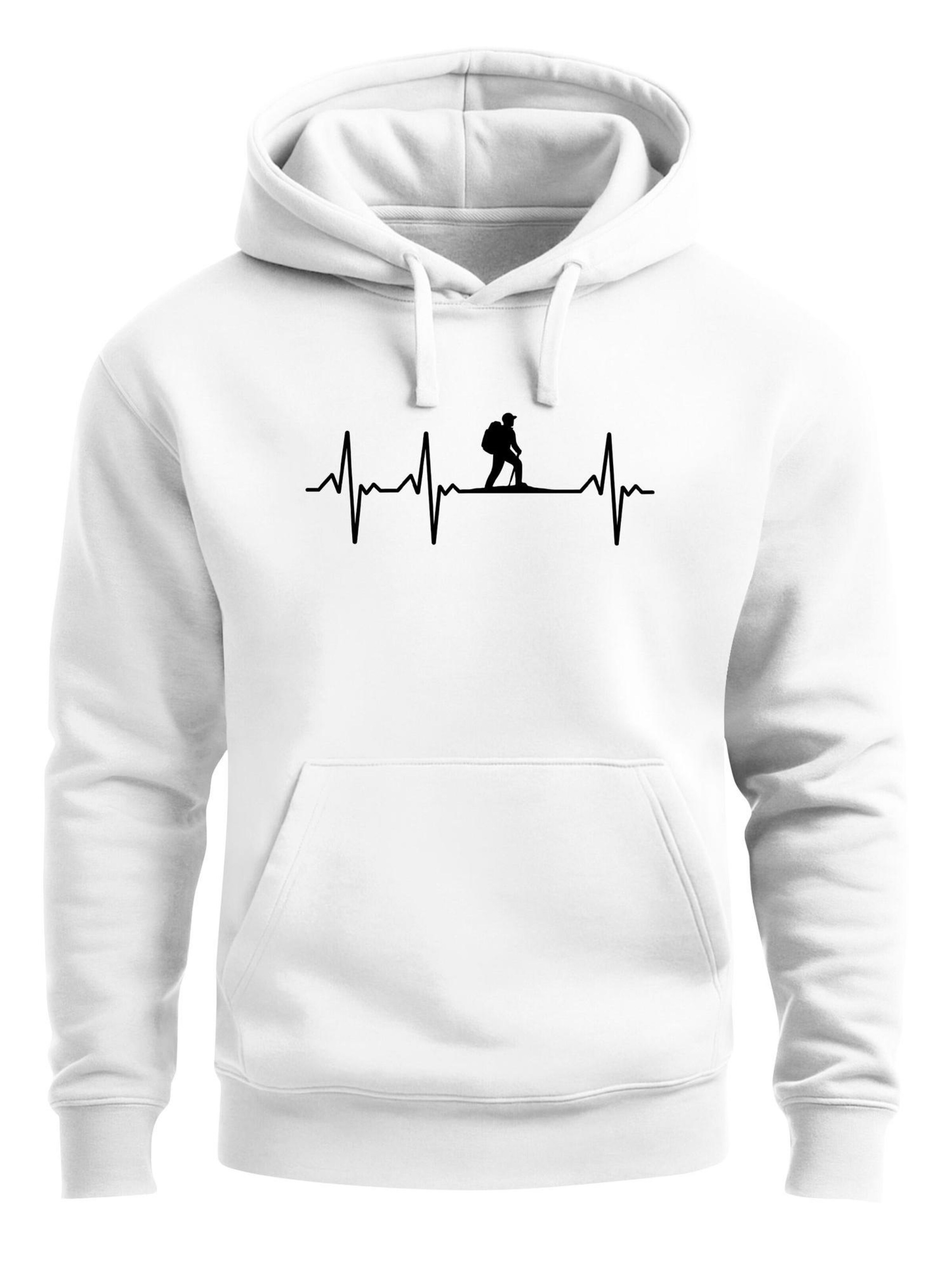 Neverless Sweatshirt 'Wanderer Herzschlag' in White: front