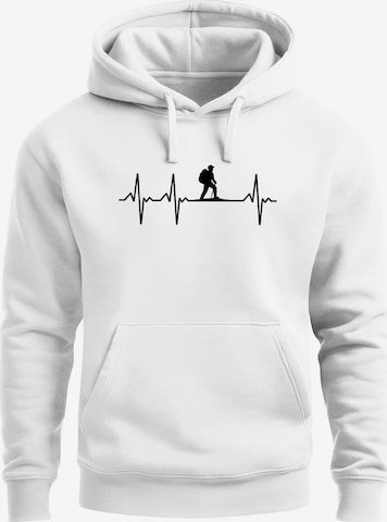 Neverless Sweatshirt 'Wanderer Herzschlag' in White: front