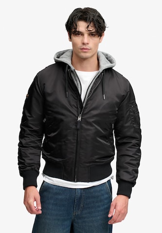 Veste mi-saison 'MA1' Superdry & Co en noir : devant