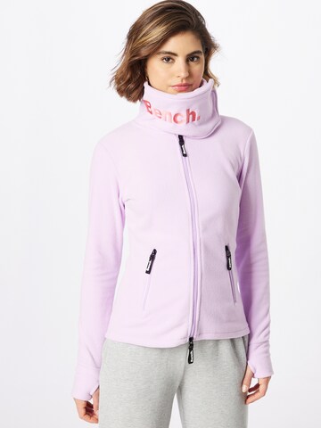 BENCH Fleece Jacket in Purple: front