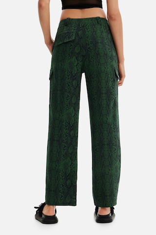 Desigual Normální Kalhoty – zelená