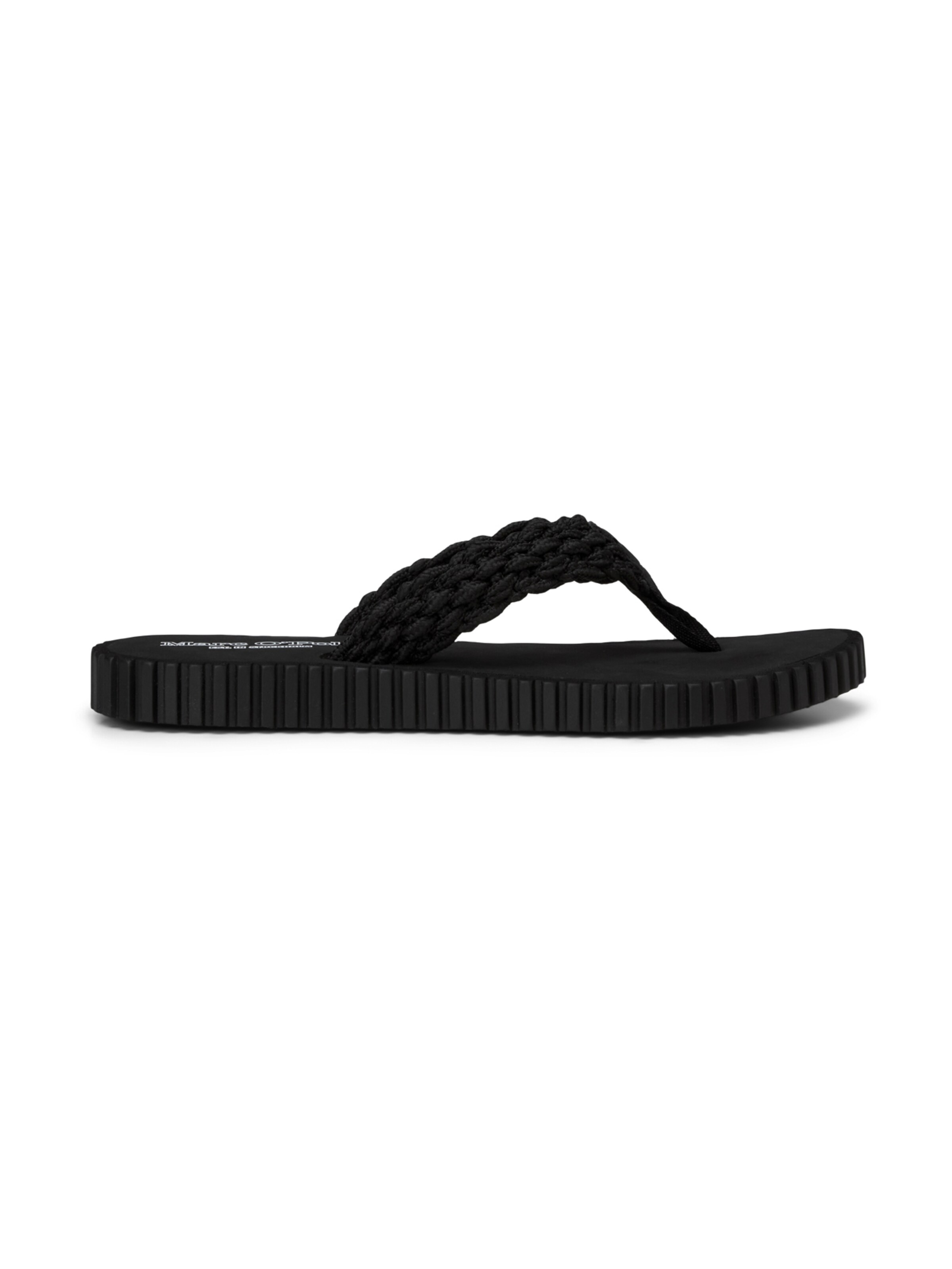 Marc O'Polo - Sandalias de dedo en negro: frente