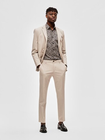 SELECTED HOMME Slimfit Pantalon 'SLHLiam' in Beige