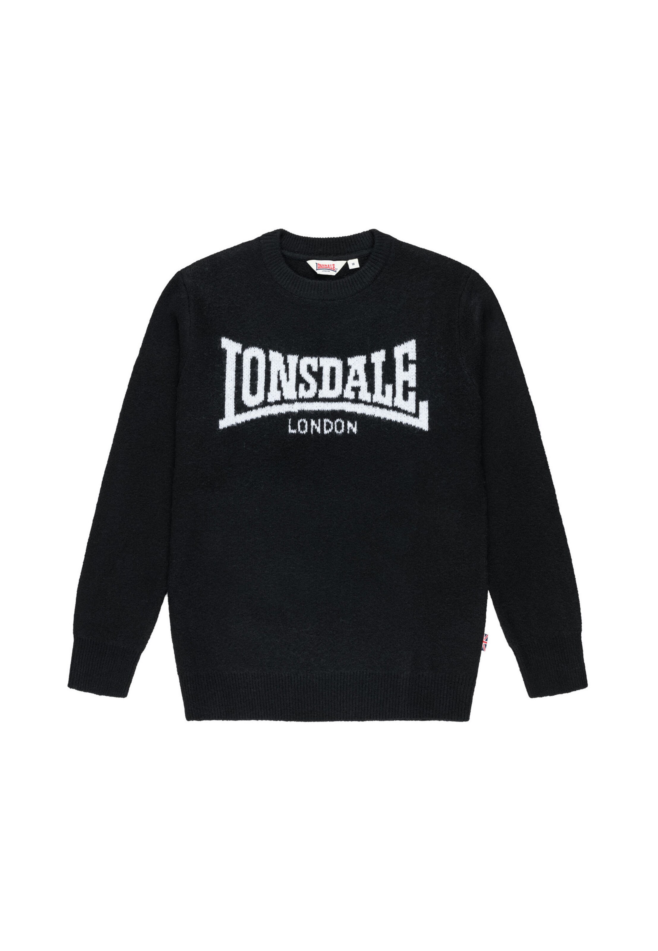 Lonsdale London Sweter 'Brimsdown' w kolorze czarny: przód