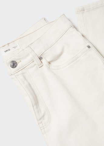 MANGO Loosefit Jeans 'Newmom' in Weiß