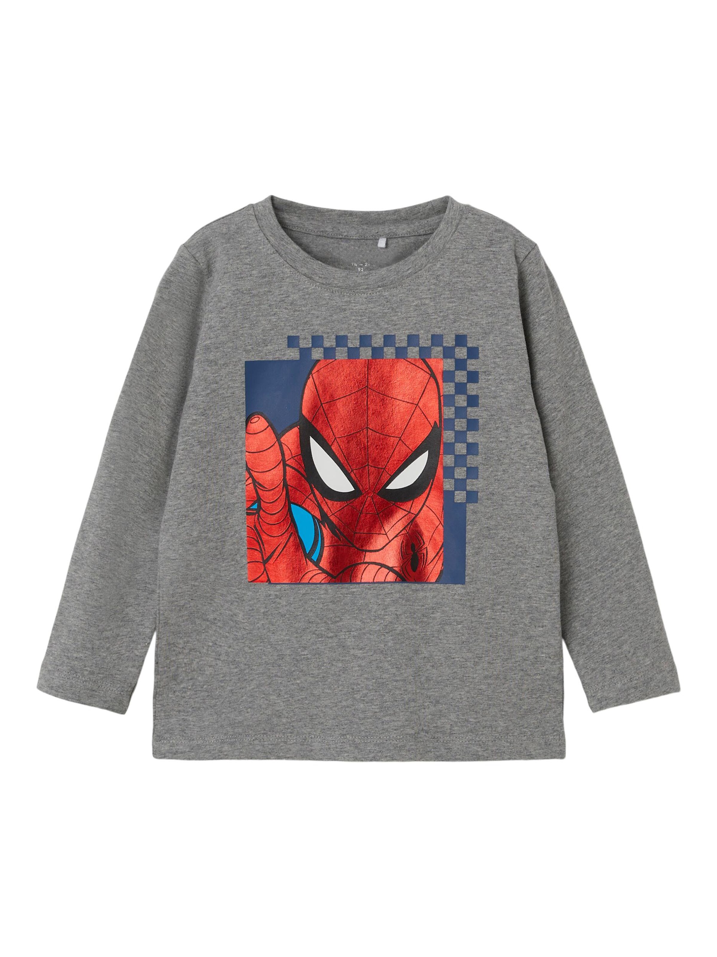 Kinder Kids (Gr. 92-140) NAME IT Shirt 'Spiderman' in Graumeliert - CX00604 Kinder Kids (Gr. 92-140) NAME IT Shirt 'Spiderman' in Graumeliert - CX00604