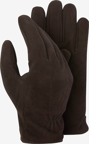 Boggi Milano Full finger gloves in Brown: front