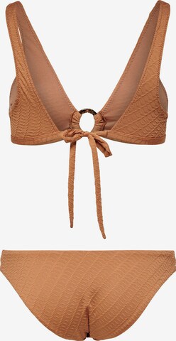 ONLY Triangle Bikini 'Tamara' in Brown