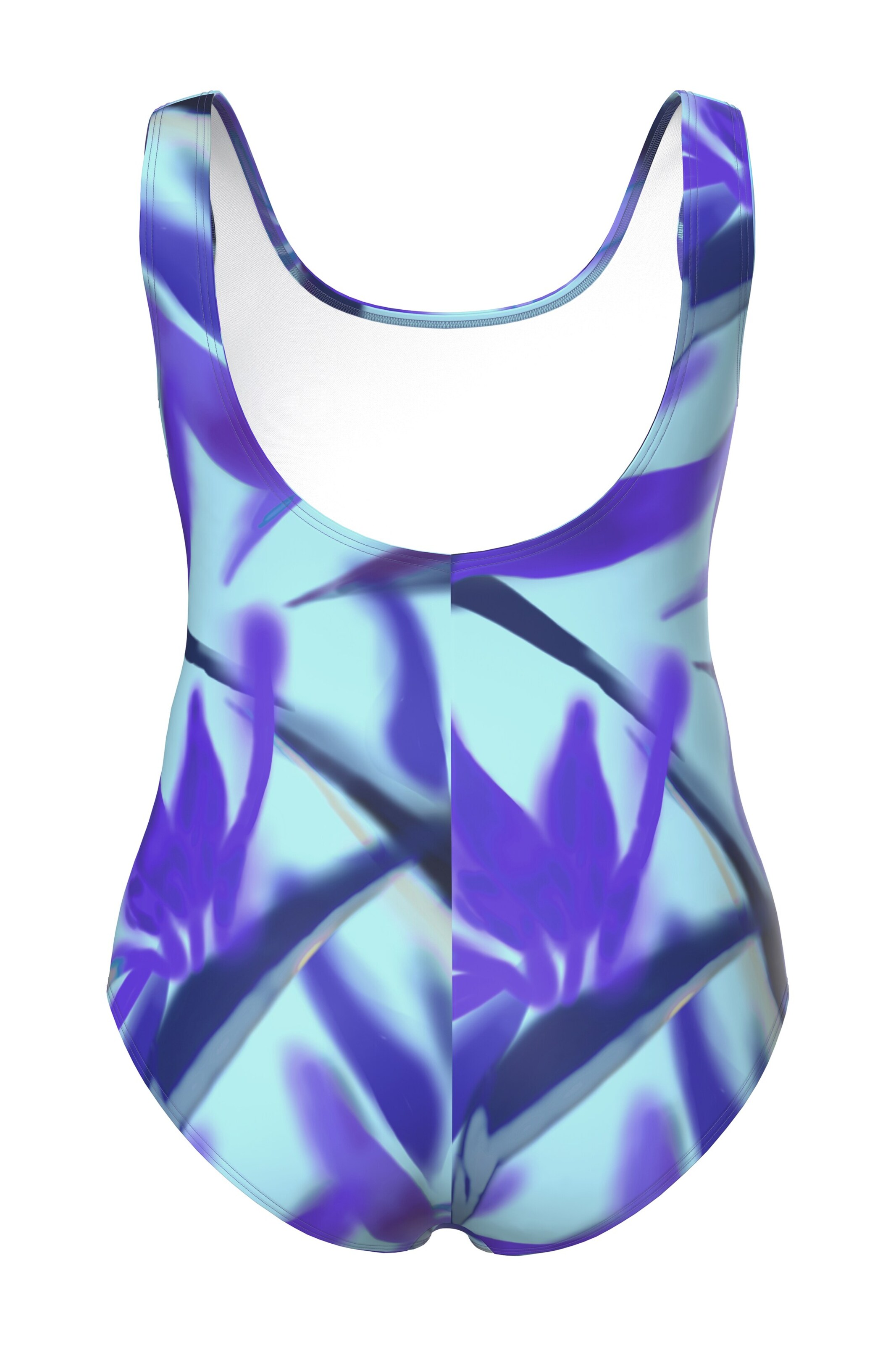 Ulla Popken T-Shirt Badeanzug in Blau