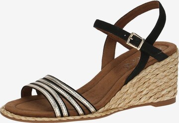 CAPRICE Sandalen met riem in Zwart: voorkant