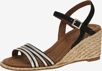 CAPRICE Sandalen met riem in Zwart: voorkant