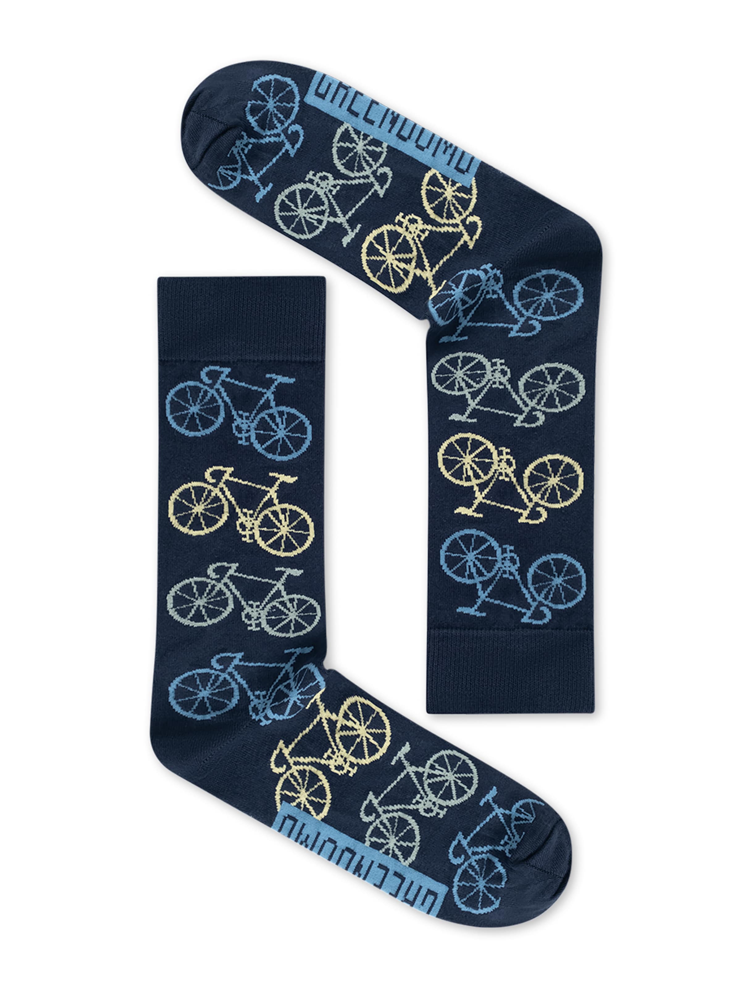GREENBOMB Socken 'Bike Big 4' in Blau: Vorderseite