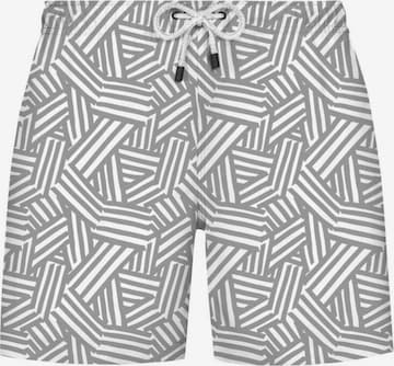 WESTMARK LONDON Board Shorts 'GEOMETRIC' in Grey: front