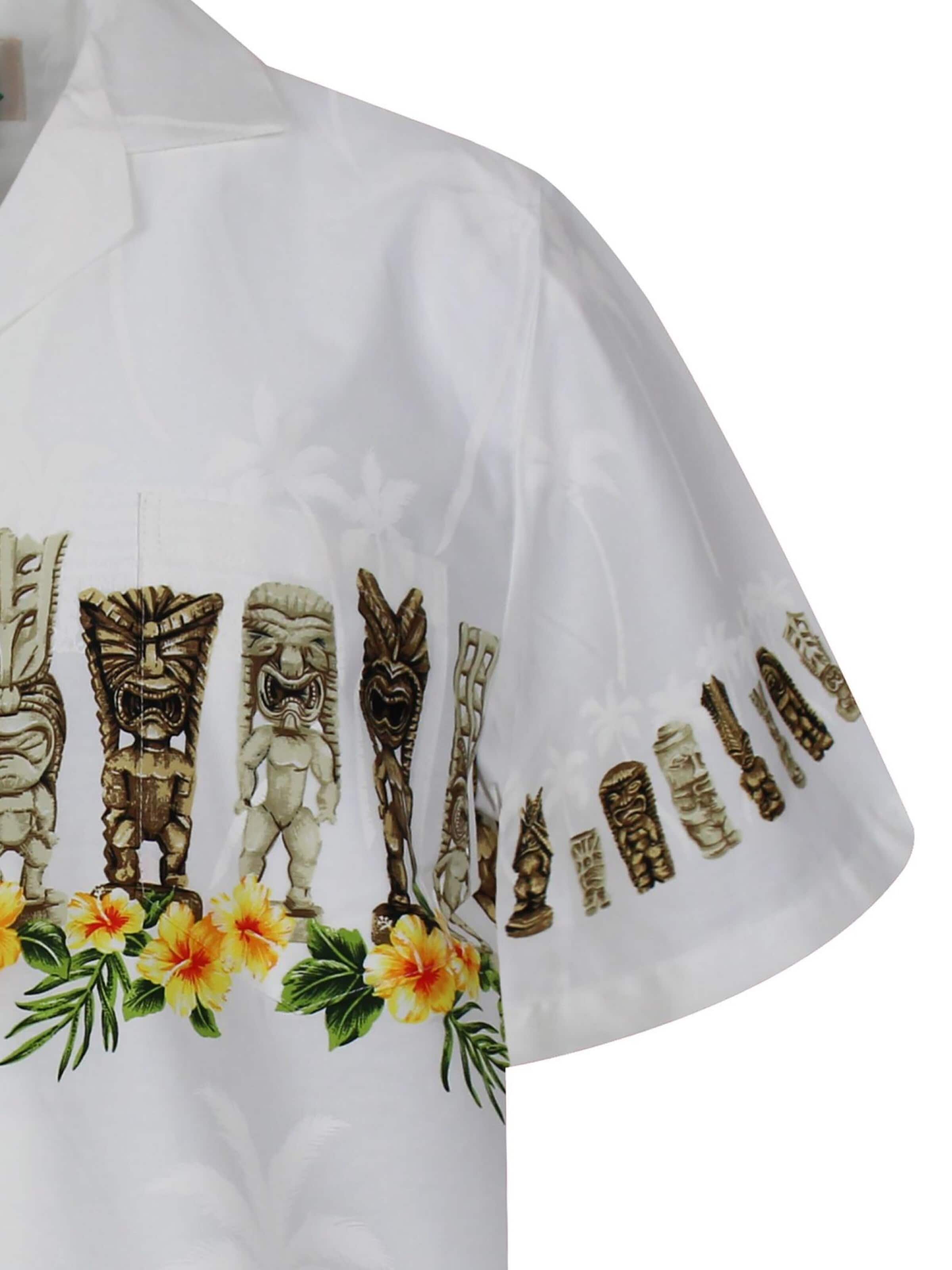 Regular fit Camicia 'Totem Brustdruck' di KY's in bianco